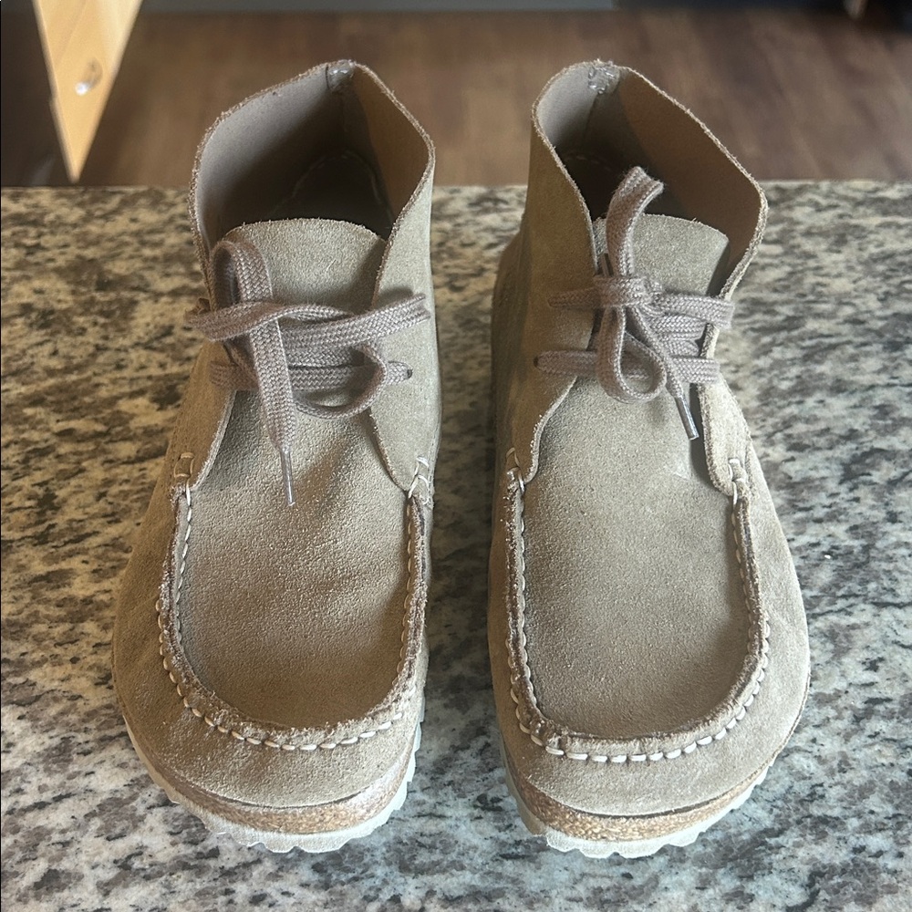 Birkenstock Maidan Suede Leather Taupe Moccasin - Picture 3 of 8